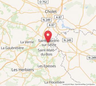 Map of Saint-Laurent-sur-Sèvre, Pays de la Loire