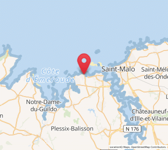 Map of Saint-Lunaire, Brittany