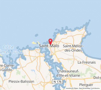 Map of Saint-Malo, Brittany