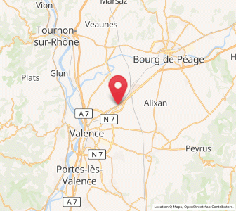 Map of Saint-Marcel-lès-Valence, Auvergne-Rhône-Alpes