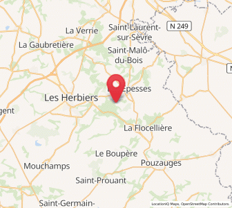 Map of Saint-Mars-la-Réorthe, Pays de la Loire