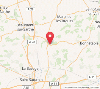 Map of Saint-Mars-sous-Ballon, Pays de la Loire