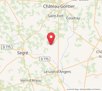 Map of Saint-Martin-du-Bois, Pays de la Loire