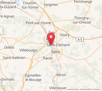 Map of Saint-Martin-du-Tertre, Bourgogne-Franche-Comté