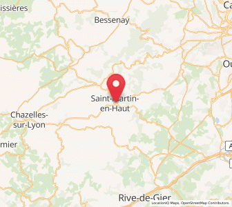 Map of Saint-Martin-en-Haut, Auvergne-Rhône-Alpes