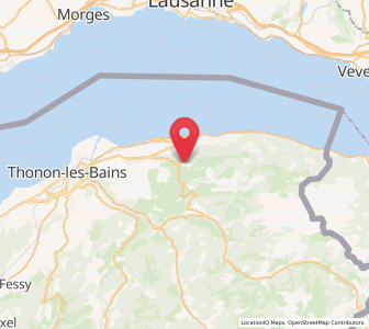 Map of Saint-Paul-en-Chablais, Auvergne-Rhône-Alpes