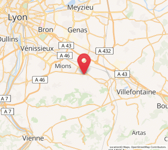 Map of Saint-Pierre-de-Chandieu, Auvergne-Rhône-Alpes