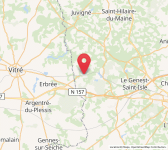 Map of Saint-Pierre-la-Cour, Pays de la Loire