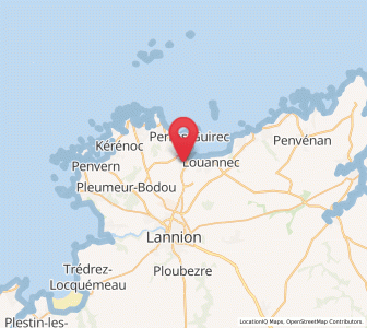 Map of Saint-Quay-Perros, Brittany
