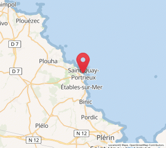 Map of Saint-Quay-Portrieux, Brittany