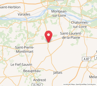 Map of Saint-Quentin-en-Mauges, Pays de la Loire