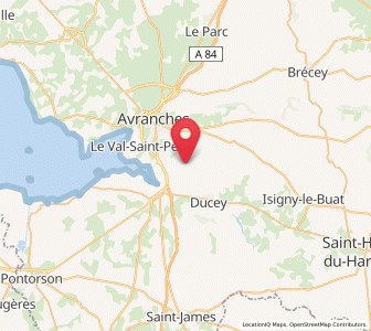 Map of Saint-Quentin-sur-le-Homme, Normandy