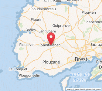 Map of Saint-Renan, Brittany