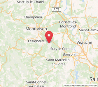 Map of Saint-Romain-le-Puy, Auvergne-Rhône-Alpes