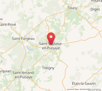 Map of Saint-Sauveur-en-Puisaye, Bourgogne-Franche-Comté