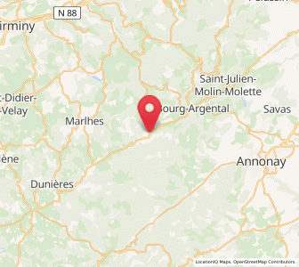 Map of Saint-Sauveur-en-Rue, Auvergne-Rhône-Alpes