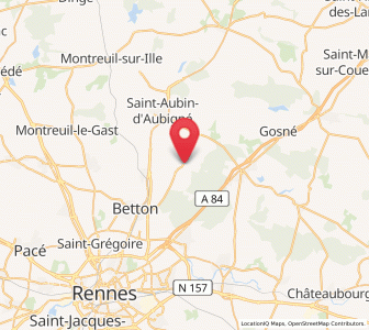 Map of Saint-Sulpice-la-Forêt, Brittany