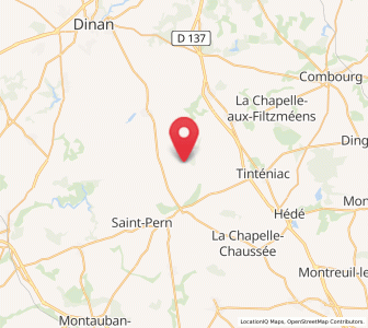 Map of Saint-Thual, Brittany