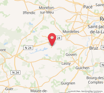 Map of Saint-Thurial, Brittany