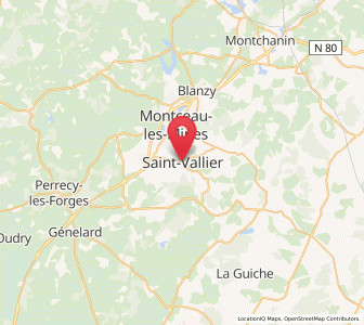Map of Saint-Vallier, Bourgogne-Franche-Comté