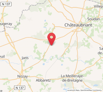 Map of Saint-Vincent-des-Landes, Pays de la Loire