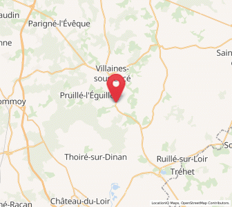 Map of Saint-Vincent-du-Lorouër, Pays de la Loire