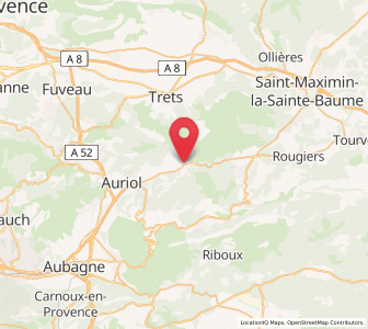 Map of Saint-Zacharie, Provence-Alpes-Côte d'Azur
