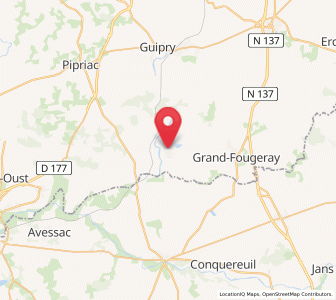Map of Sainte-Anne-sur-Vilaine, Brittany