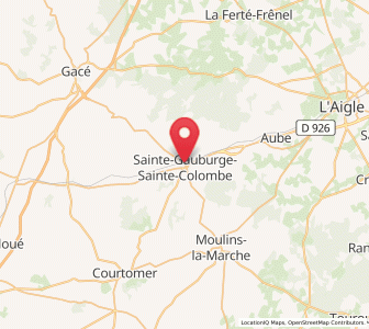 Map of Sainte-Gauburge-Sainte-Colombe, Normandy
