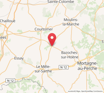 Map of Sainte-Scolasse-sur-Sarthe, Normandy