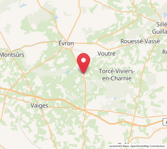 Map of Sainte-Suzanne, Pays de la Loire
