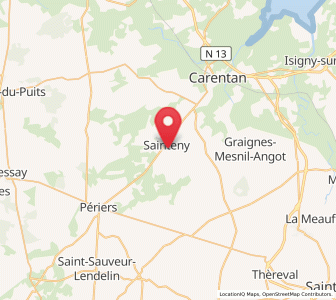 Map of Sainteny, Normandy