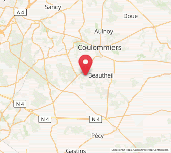 Map of Saints, Île-de-France