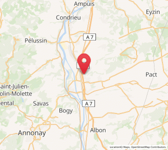 Map of Salaise-sur-Sanne, Auvergne-Rhône-Alpes