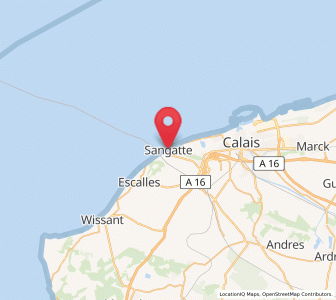 Map of Sangatte, Hauts-de-France