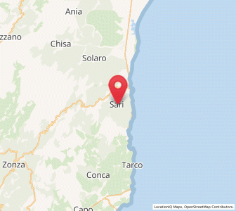 Map of Sari-Solenzara, Corsica