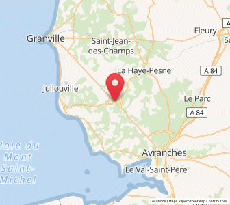Map of Sartilly, Normandy