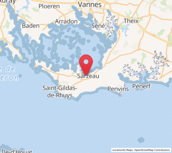 Map of Sarzeau, Brittany