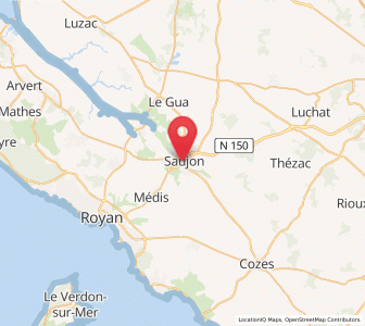 Map of Saujon, Nouvelle-Aquitaine