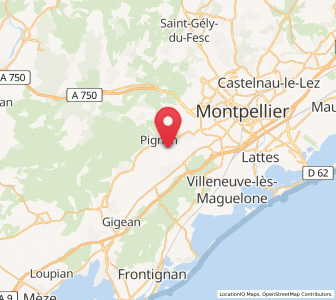 Map of Saussan, Occitanie