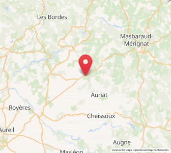 Map of Sauviat-sur-Vige, Nouvelle-Aquitaine