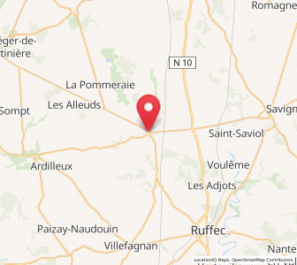 Map of Sauzé-Vaussais, Nouvelle-Aquitaine