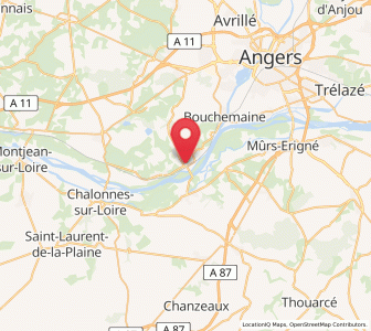 Map of Savennières, Pays de la Loire