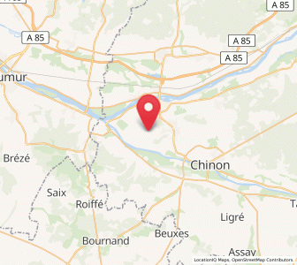 Map of Savigny-en-Véron, Centre