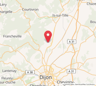 Map of Savigny-le-Sec, Bourgogne-Franche-Comté
