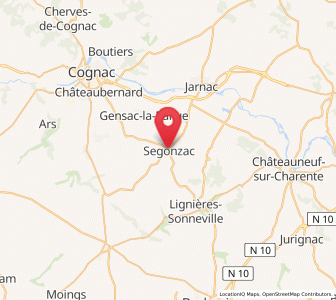 Map of Segonzac, Nouvelle-Aquitaine