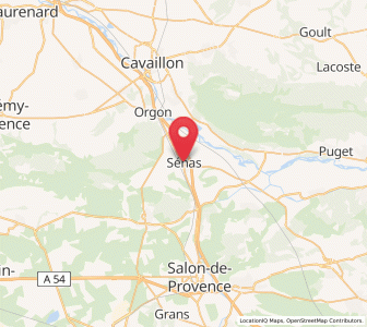 Map of Sénas, Provence-Alpes-Côte d'Azur