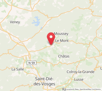 Map of Senones, Grand Est