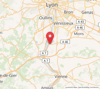 Map of Sérézin-du-Rhône, Auvergne-Rhône-Alpes