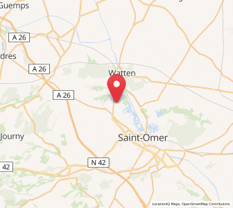 Map of Serques, Hauts-de-France